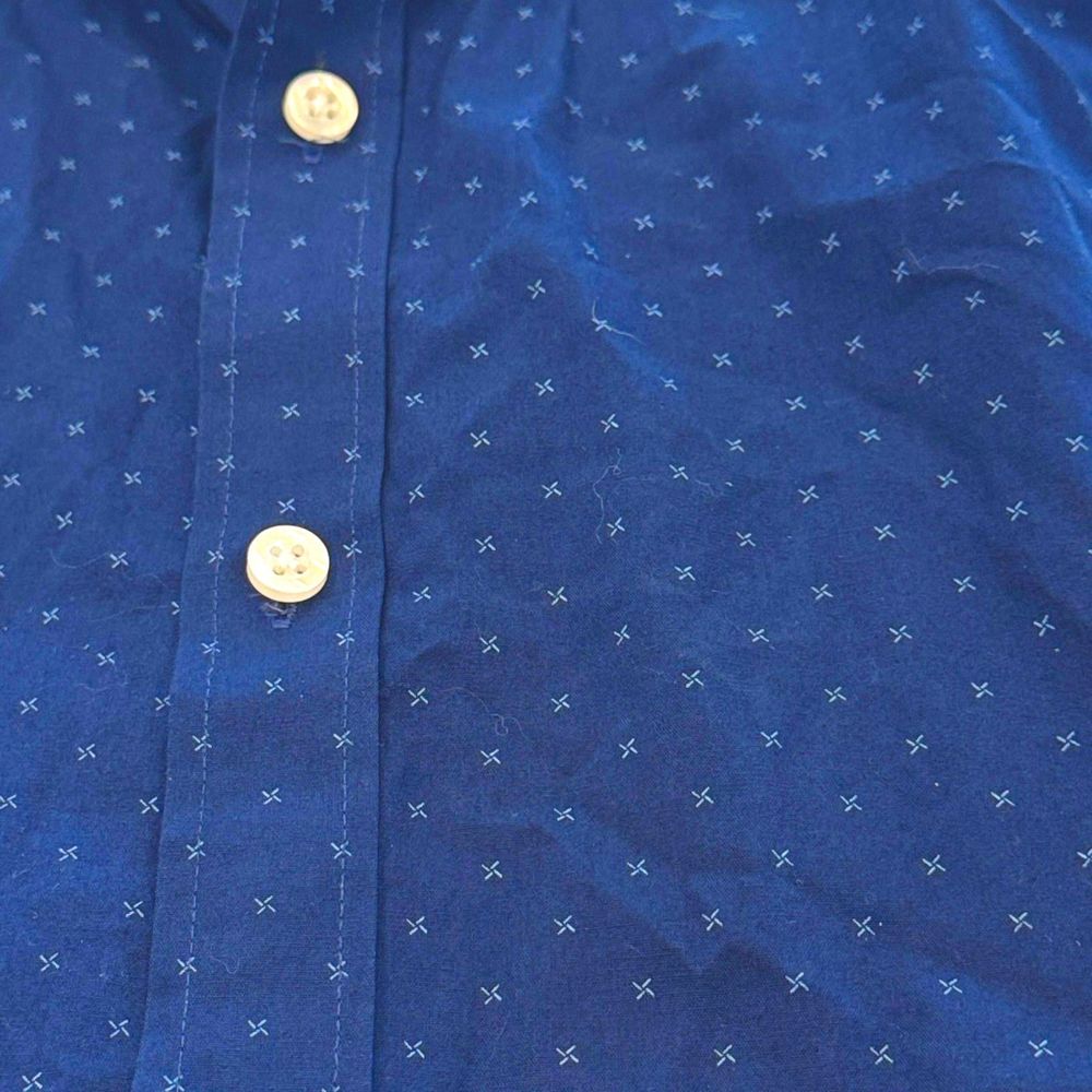 Michael Kors Slim Fit Stretch Button Down Shirt in Navy  - Men's Medium - Picture 4 of 6